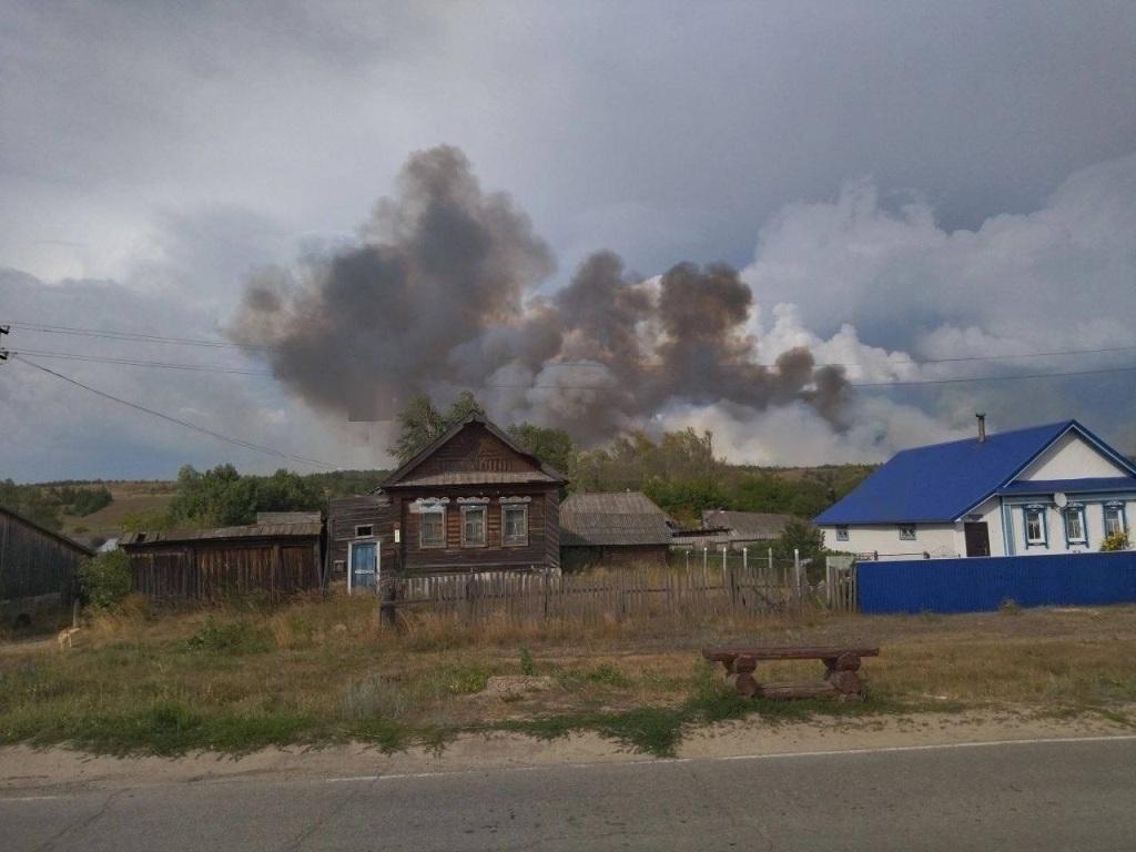 В близи села Кивать Кузоватовского района возник лесной пожар